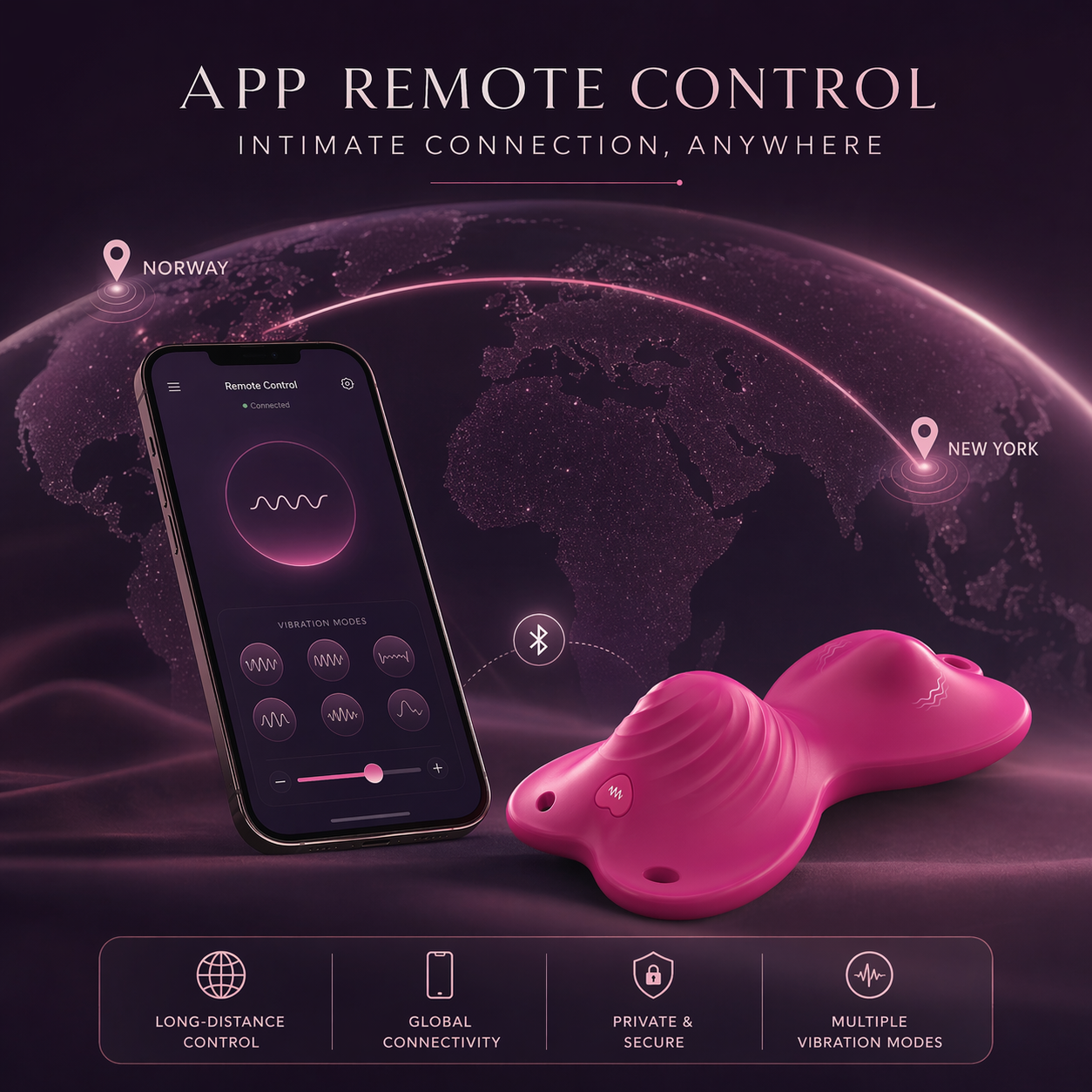 Remote control scissoring vibrator designed for hands-free intimate grinding pleasure