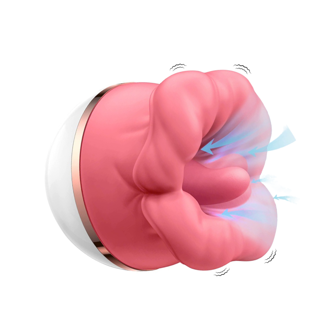 Mouth Tongue Vibrator has 5 licking & 3 suction modes. Clitoral stimulator. IPX6 Waterproof Design
